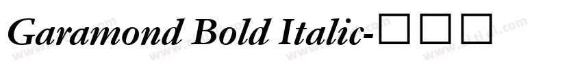 Garamond Bold Italic字体转换